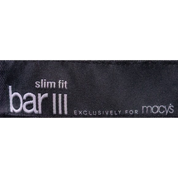 BAR III Blazer Burgundy Sz 40L Sport Coat Slim-Fit Solid Two Button Wool Blnd - Picture 11 of 14